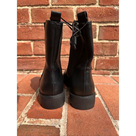 Ann Taylor Loft $156 Lug Chelsea Booties black womens 8.5 NEW - Picture 3 of 12